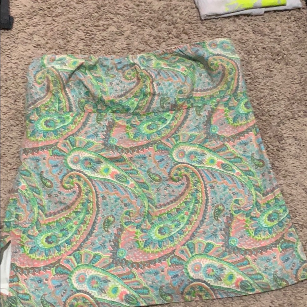 J. Crew floral strapless top